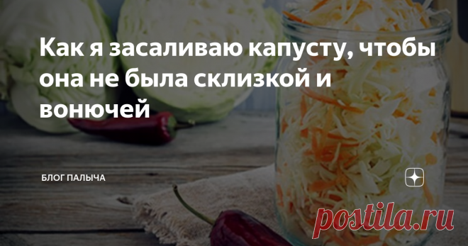 Как я засаливаю капусту, чтобы она не была склизкой и вонючей Для закуски, которая станет приятным дополнением к водочке, важно соблюдением нехитрых правил...