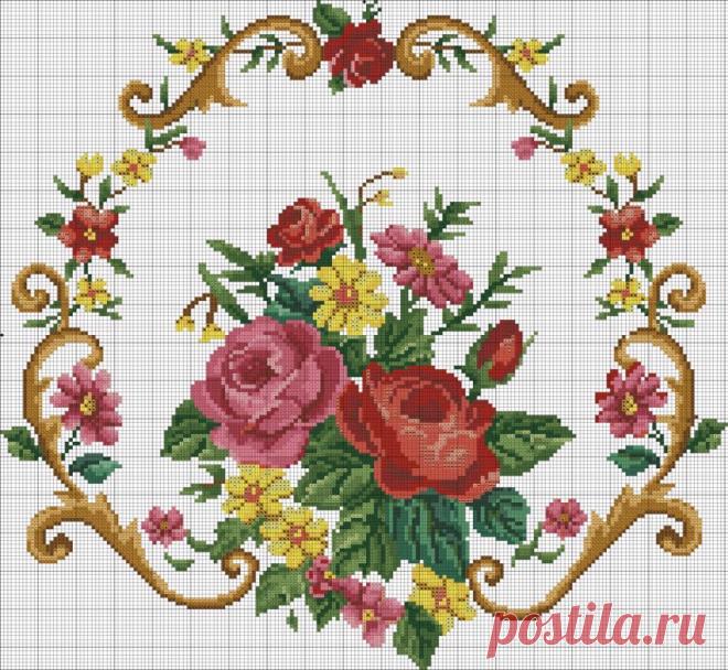 вышивка крестом,схемы вышивки .