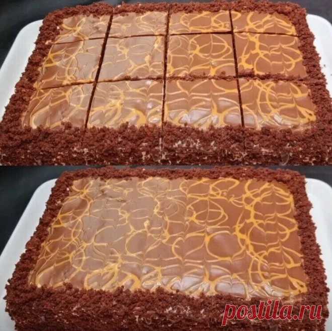 Торт «Выручайка». Все просят рецепт этого самого быстрого торта. А главное — вкусного 

Бисквит:
Мука — 350 гр.
Какао-порошок — 60 гр.
Сахар — 200 гр.
Разрыхлитель — 10 гр.
Ванилин — по вкусу.
Сода — 1/2 ч. л.
Лимонный сок — 1 ч. л.
Яйцо — 2 шт.
Молоко — 200 мл.
Растительное масло — 100 мл.
Кипяток — 200 мл.

Крем:
Сливочное масло — 150 гр.
Сгущенное молоко — 230 мл.

Глазурь:
Шоколад — 100 гр.
Молоко — 50 мл.

Готовим:
В одну глубокую ёмкость засыпать муку, какао, разрыхл...