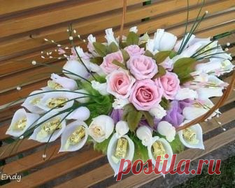 Сладкий букет — Сделай сам, идеи для творчества - DIY Ideas