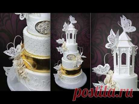 Assembling and Decorating the Butterfly Paradise Wedding Cake