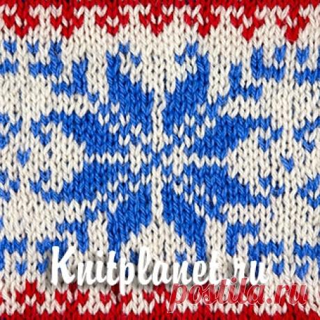 Планета Вязания | Норвежский узор № 4. Схема вязания узора спицами