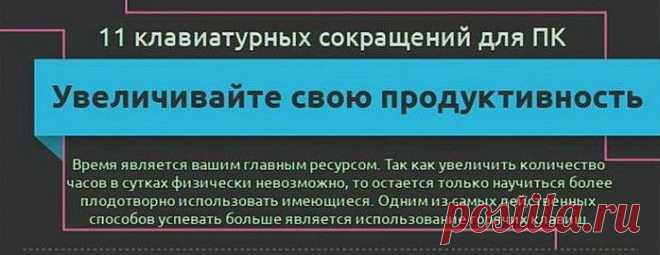 Полезные клавиатурные сокращения и "горячие клавиши".