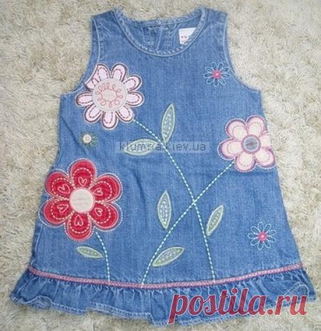 Текстильные фантазии и не только: Джинсовые сарафанчики для маленьких девочек