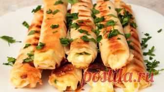 Закуска из лаваша, яиц и сыра