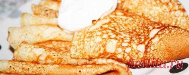 Домашние блины на дрожжевом тесте | Кулинарный портал