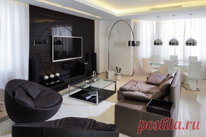 Стиль хайтек в интерьере квартиры: дизайн ремонта для однушки и студии, фото