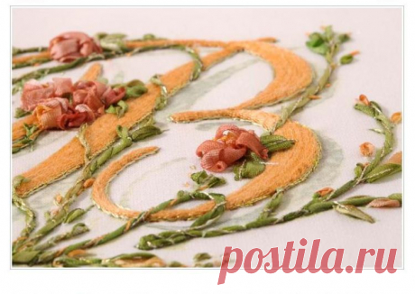 Монограммы / Вышивка / Вышивка лентами