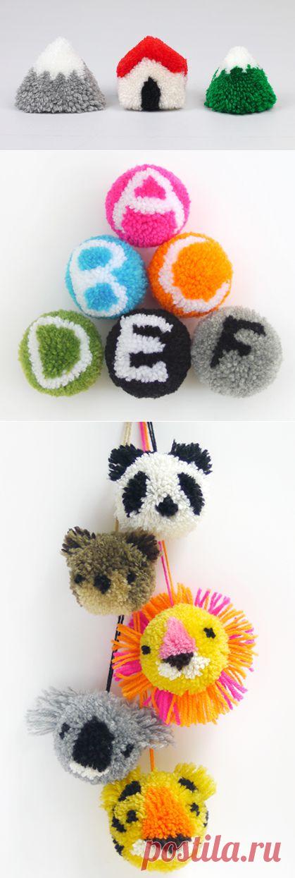 Веселые цветочные помпоны. Много идей с мастер-классами.