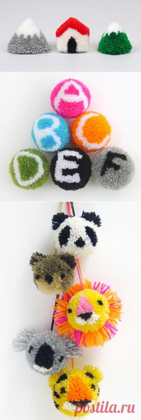 Веселые цветочные помпоны. Много идей с мастер-классами.