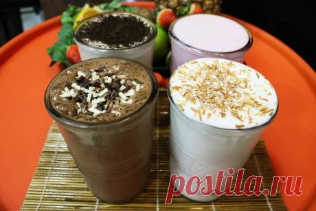 Как сделать молочный коктейль с яблоком