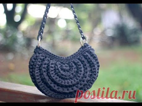 Clutch redonda (rápida)  em fio de malha Multitecnicas - YouTube