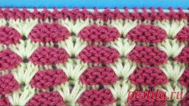 Классный узор спицами Knitting stitches Вариации Уроки вязания 55