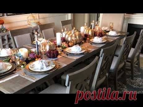 2019 Fall Tablescape Tour &amp; How To Make A Pumpkin Napkin