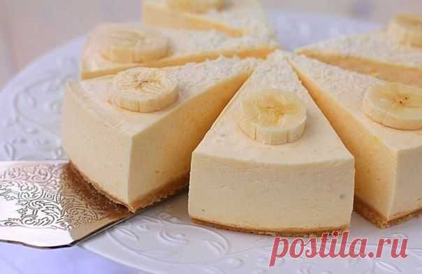Банановый чизкейк. (без выпекания).