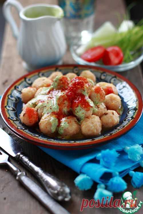 Фрикадельки из булгура под йогуртовым соусом - кулинарный рецепт
