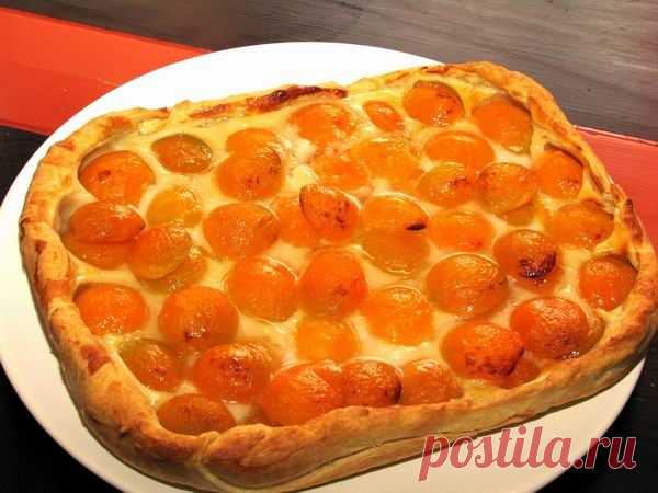 Слоеный пирог с абрикосами | Лучшие кулинарные рецепты