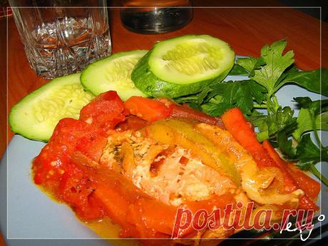 Кижуч с грушами