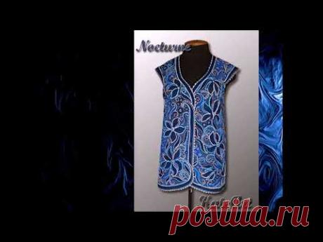 Жилет &quot;Ноктюрн&quot;- моя новая авторская работа в технике ирландского кружева. Irish Crochet Lace.