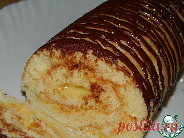 Творожно-ягодный рулет - кулинарный рецепт