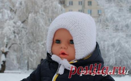 Двойная шапочка – чепчик спицами + снуд
