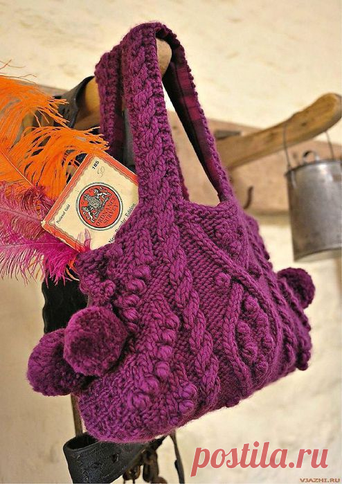 Сумочка спицами