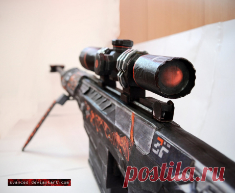 Crossfire Barrett Obsidian Beast VIP Papercraft 5 The VIP Barrett Obsidian Beast weapon from the game Crossfire What can I say,the Barrett is my favorite sniper rifle,but this black and red variant is way too awesome looking,so it was worth the ti...