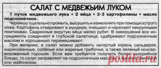 Салат с черемшой