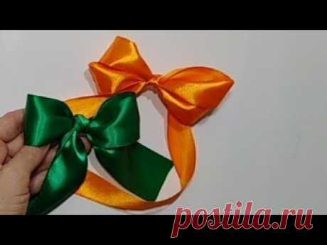 БАНТЫ ИЗ АТЛАСНЫХ ЛЕНТ.СВОИМИ РУКАМИ.DIY ПОДЕЛКИ СВОИМИ РУКАМИ из лент.