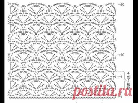 Узоры крючком для начинающих* Crochet patterns* Простой и красивый узор крючком  Урок 400