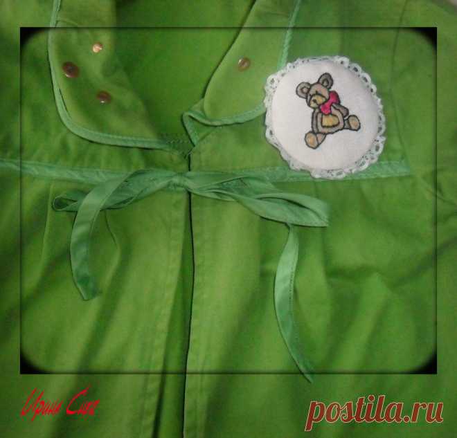 Брошь Мишка гладь