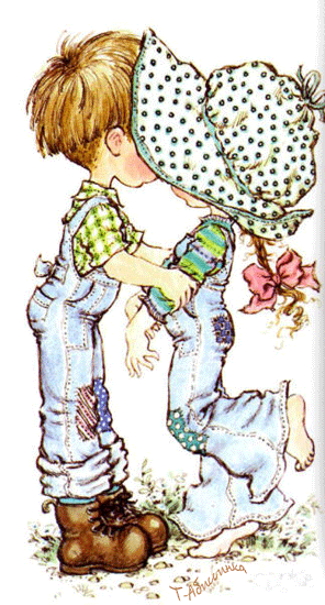 Поцелуй под панамкой - анимационные картинки и gif открытки