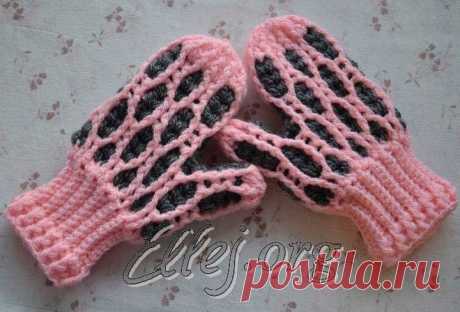 Вязанные рукавички | Crochet by Ellej | Crochet by Ellej | Вязание крючком от Елены Кожухарь