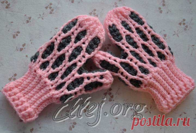 Вязанные рукавички | Crochet by Ellej | Crochet by Ellej | Вязание крючком от Елены Кожухарь