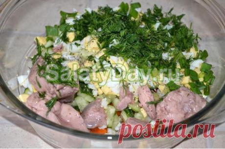 салат из печени трески классический рецепт