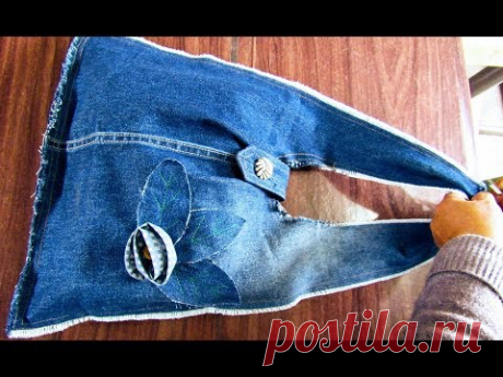 Reciclaje de Jeans: Bolso Juvenil Desilachado