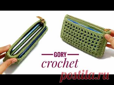 محفظه كروشيه بفاصل داخلي وجيب امامي للموبايل هدايا عيد الأم crochet wallet billetera de ganchillo