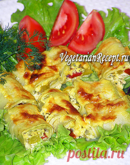 Рулетики из кабачков с сыром, рецепт с пошаговыми фото | Вегетарианские рецепты «Приготовим с любовью!»