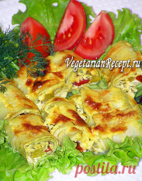 Рулетики из кабачков с сыром, рецепт с пошаговыми фото | Вегетарианские рецепты «Приготовим с любовью!»