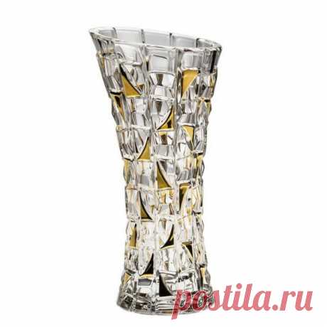 Хрустальная Ваза &quot;Patriot Gold&quot; (Патриот Голд) 33 см. Crystal Bohemia купить в Москве +7 (495) 105-51-56