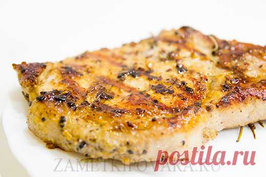 Свиная котлета на кости с горчицей и розмарином | Простые кулинарные рецепты с фотографиями