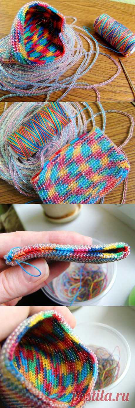 Меланжевые нитки для футляра для очков | biser.info - всё о бисере и бисерном творчестве