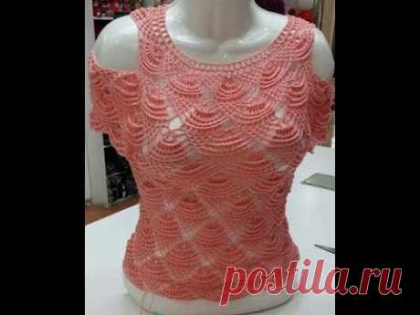 tutorial crochet blusa facil paso a paso/how to do blouse  (with subtitles in several lenguage)