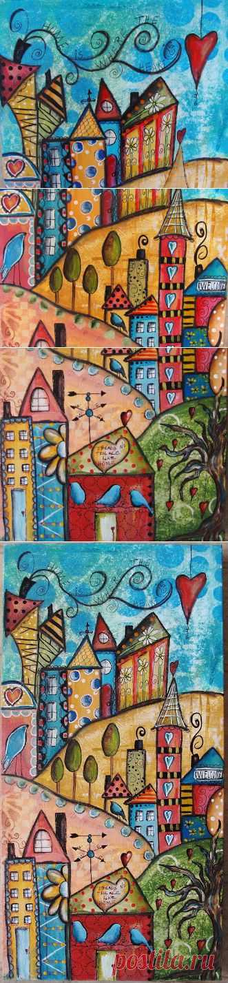 My Art Journal: My Funky Little City Scapes With Jodi Ohl