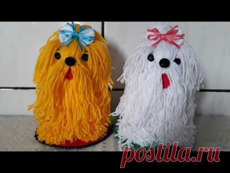 PESO DE PORTA: CACHORRINHO SHITZU DE LÃ