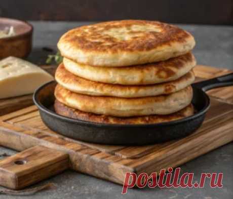 Сырные лепёшки на сковороде или в духовке 🧀🔥 — это простое и вкусное блюдо, которое можно приготовить буквально за считанные минуты. Они получаются ароматными, мягкими внутри и с румяной корочкой снаружи, а расплавленный сыр делает их особенно аппетитными. Такие лепёшки отлично подойдут к завтраку, обеду или ужину, а также станут прекрасной закуской к чаю.