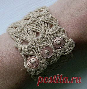 ВЯЖЕМ САМИ БРАСЛЕТ крючком перуанским узором "Брумстик".