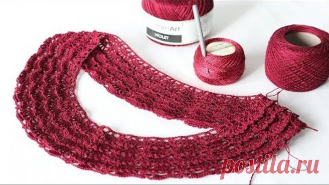 Как вязать кокетку//Часть -1