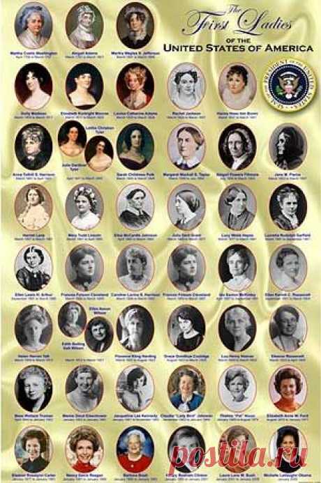 These are all of the First Ladies of America from Martha Washington to Michelle Obama.  |   Pinterest • Всемирный каталог идей
