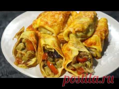 БЛИНЧИКИ С ОВОЩАМИ, отличная закуска. Готовить в удовольствие!